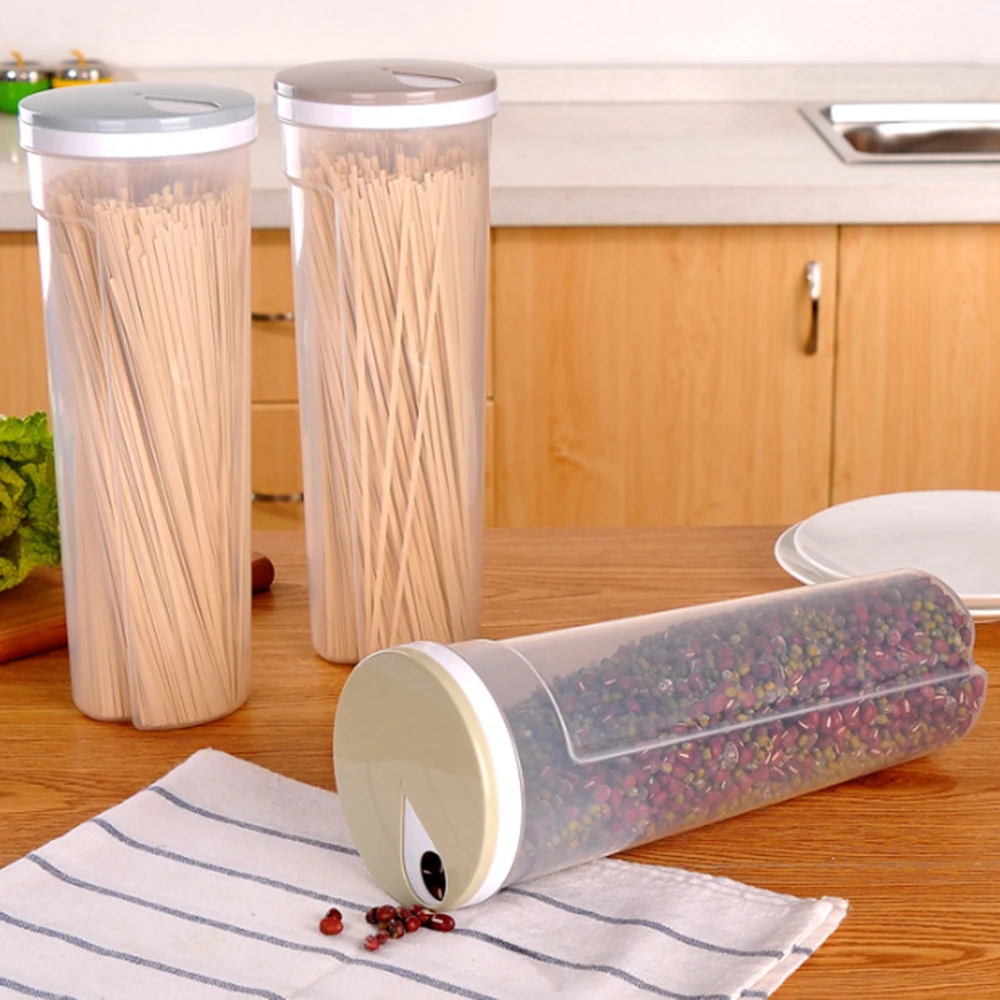 

Noodle Storage Box Plastic Multifunction Spaghetti Dried Fruit Roasted Seeds Grains Storage Boxes Case Food Canister Box