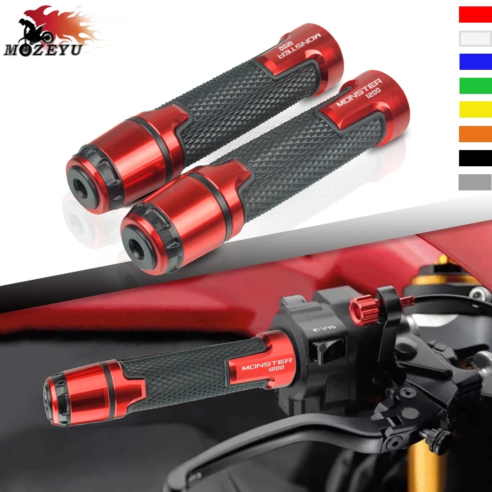 

Motorcycle 7/8"22mm Handlebar Grip Hand Grips For DUCATI Monster 1200 Monster 1200S 1200R 2014-2016 2015 Motor Handle Bar