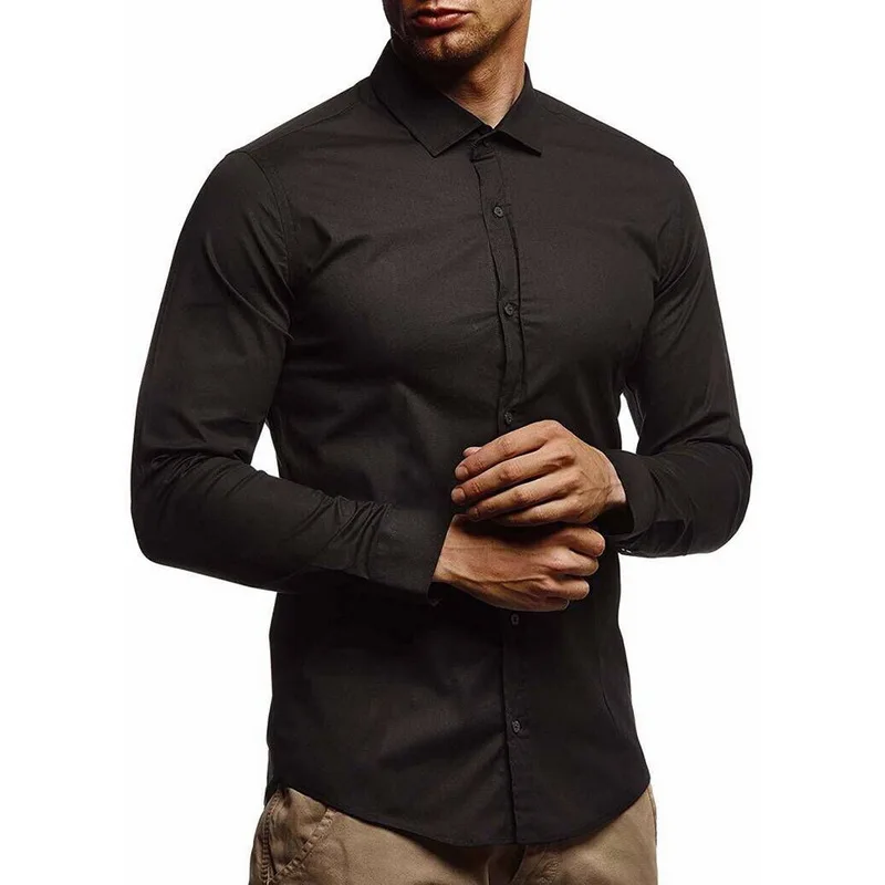 Мужские рубашки Camisa Masculina рубашка с длинным рукавом Мужская Корейская