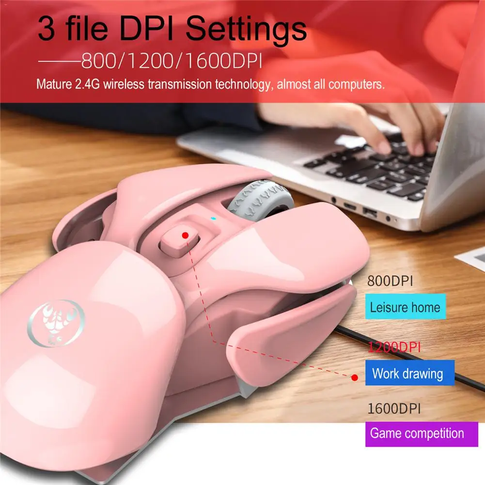 

Wireless Mouse Computer Mouse Wireless 2.4 Ghz 1600 DPI Rechargeable Mouse USB PC Mice For Laptop PC