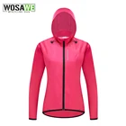 WOSAWE Женская велосипедная Джерси, ветрозащитная куртка с длинным рукавом, спортивная одежда с капюшоном для горнолыжного спорта, дорожного горного велосипеда, велосипедная куртка