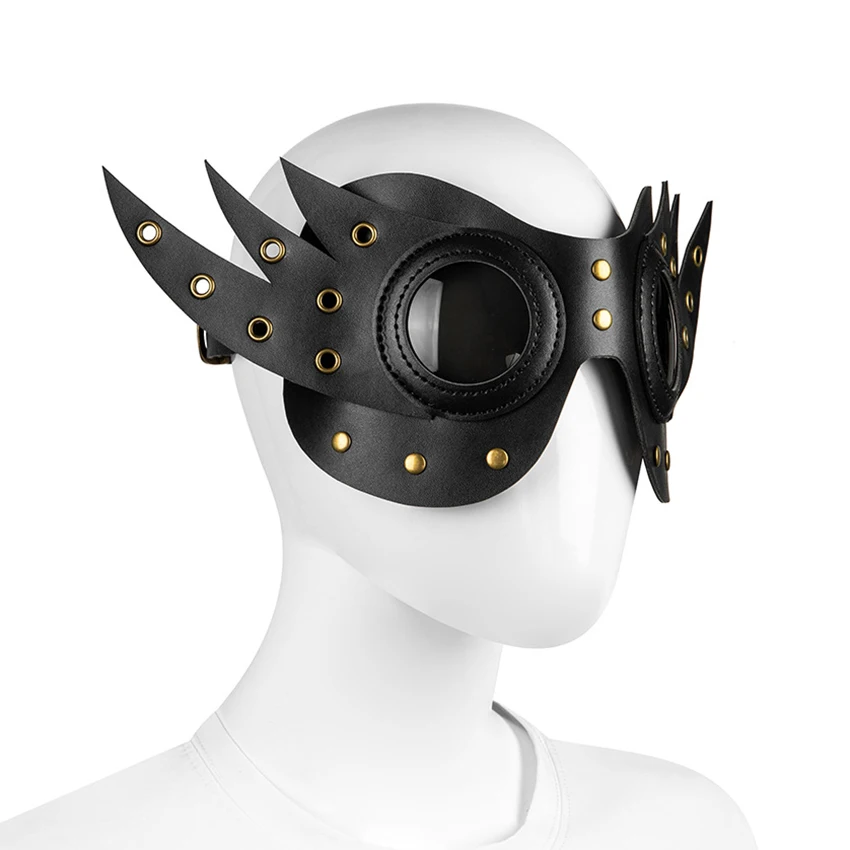 Полумаска для лица очки паровые дырки реквизит искусственная кожа Карнавальная