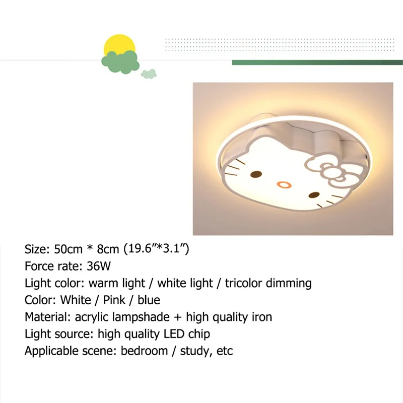 

FAIRY Children's Ceiling Lamp Cartoon Cat Modern Fashion Suitable For Children's Room Bedroom Kindergarten