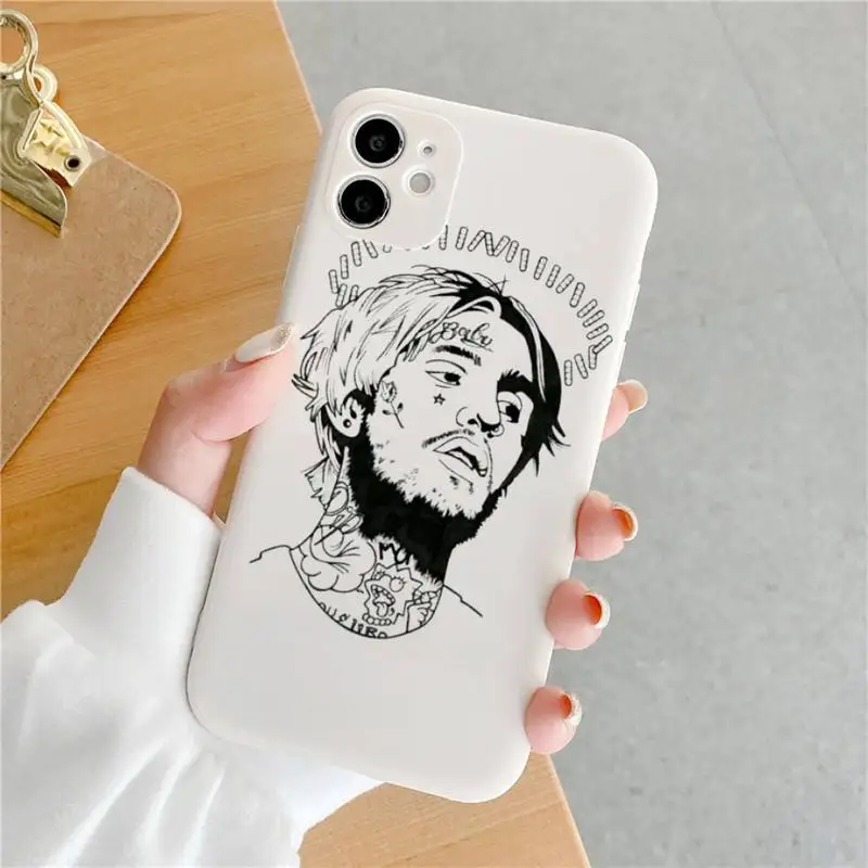 

Butterfly lil peep rock star pop singer Phone Case For iphone SE 7 8 12 11 X XS XR mini PLUS S pro Max Soft silicone shell funda