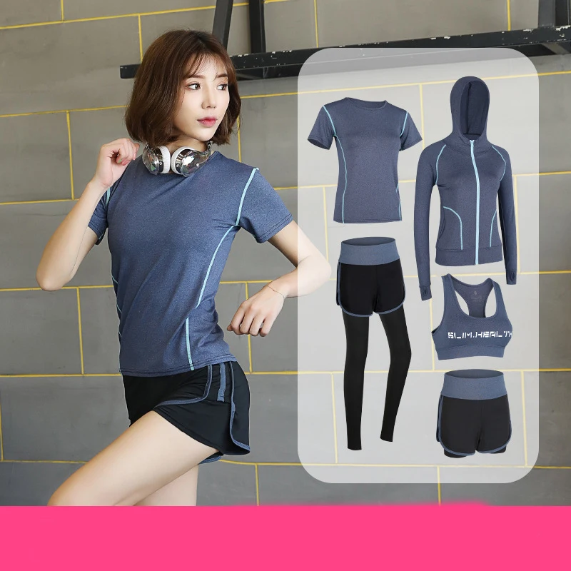 

2 3 4 large size set yoga suit fitness sports high stretch tights quick-drying breathable leggings running yoga suit women