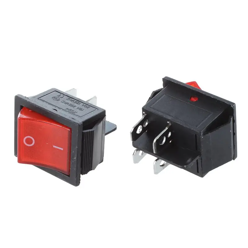 GTBL 2 предмета KCD4 DPST ВКЛ-ВЫКЛ 4 Pin рокер желобковый выключатель 15A/20A AC 250V/125V |