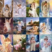 full square drill diy diamond painting angel baby childrens room decoration cross stitch mosaic embroidery rhinestone picture