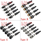 5 пар постоянного тока 5,5 x 2,1 мм штекер + гнездовой разъем разъемы винт гайка адаптер для монтажа на панель 5,5 * 2,1 мм DC022 12 В 3A