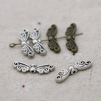 30pcs antique bronze plated angel wings loose beads spacer beads for jewelry making accessories diy handmade craft 6x22mm