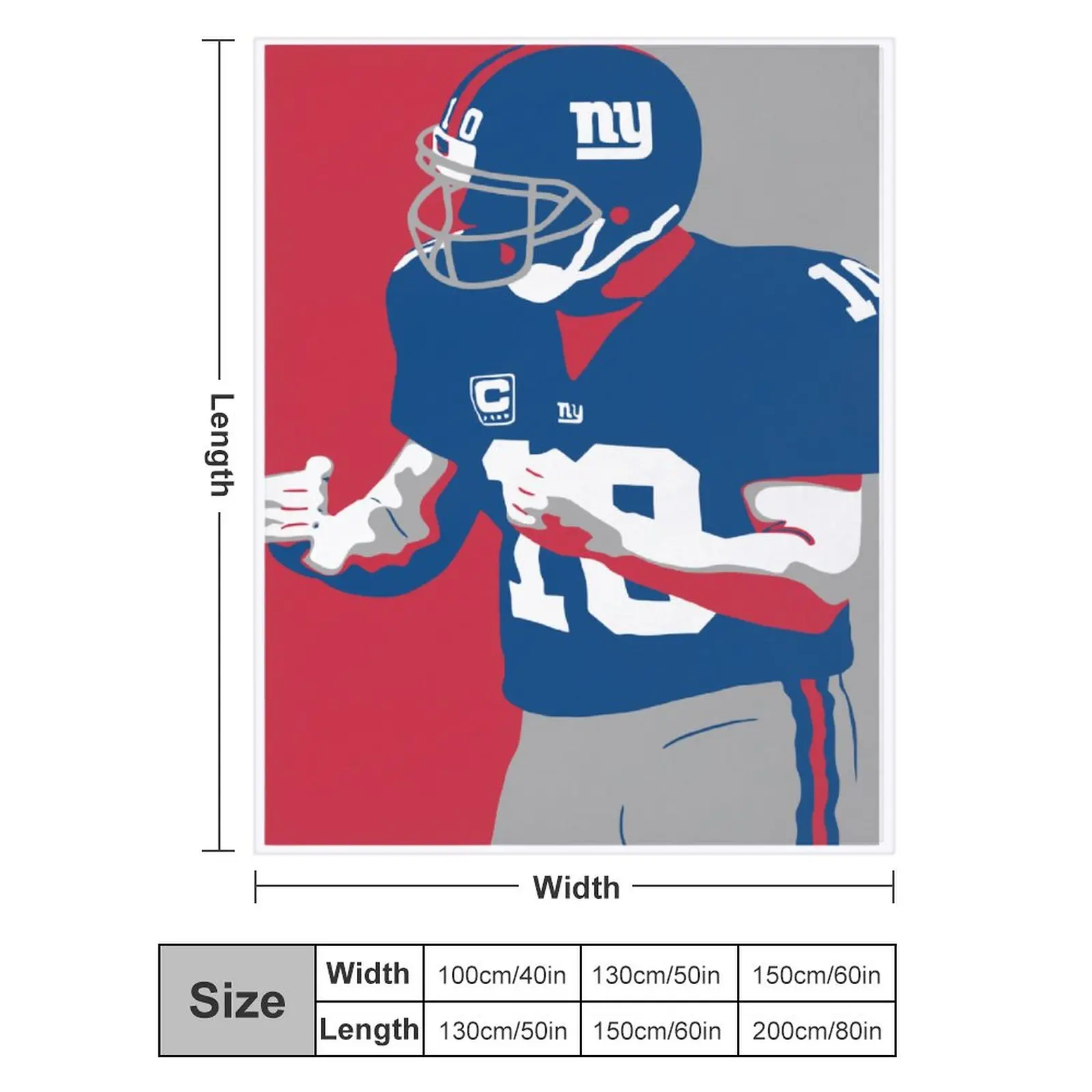 

Blanket 10 Eli Manning Ultra Soft Micro Fleece Cozy Lightweight Microfiber Flannel All Season Living Room Bedroom Vertical