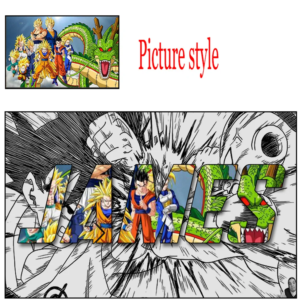 

Canvas painting Customize Your Name And Slogan On The Japanese classic Anime Posters Wall Art Picture For Home Decor Unique gift