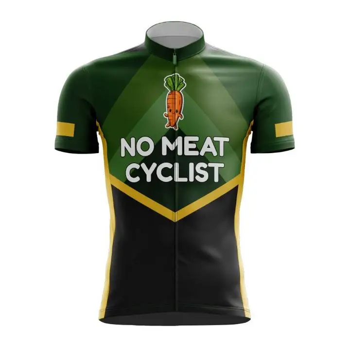 

No Meat Cycling Jersey Vegan Cycling Jersey Road Bike Cycling Clothing Apparel Quick Dry Moisture Wicking Cycling Sports