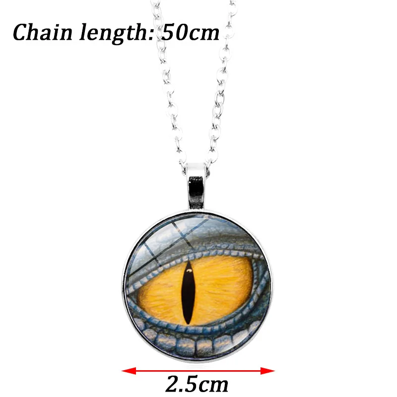 Глаз Дракона искусство кабошон с фото стекло ювелирный набор модное ожерелье
