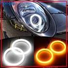 Светодиодный поворотник с хлопковым переключением, белый Янтарный ангельский глаз, кольца с ореолом, DRL светильник Alfa Romeo Mito 2008 2009 2010 2012 2013-2015