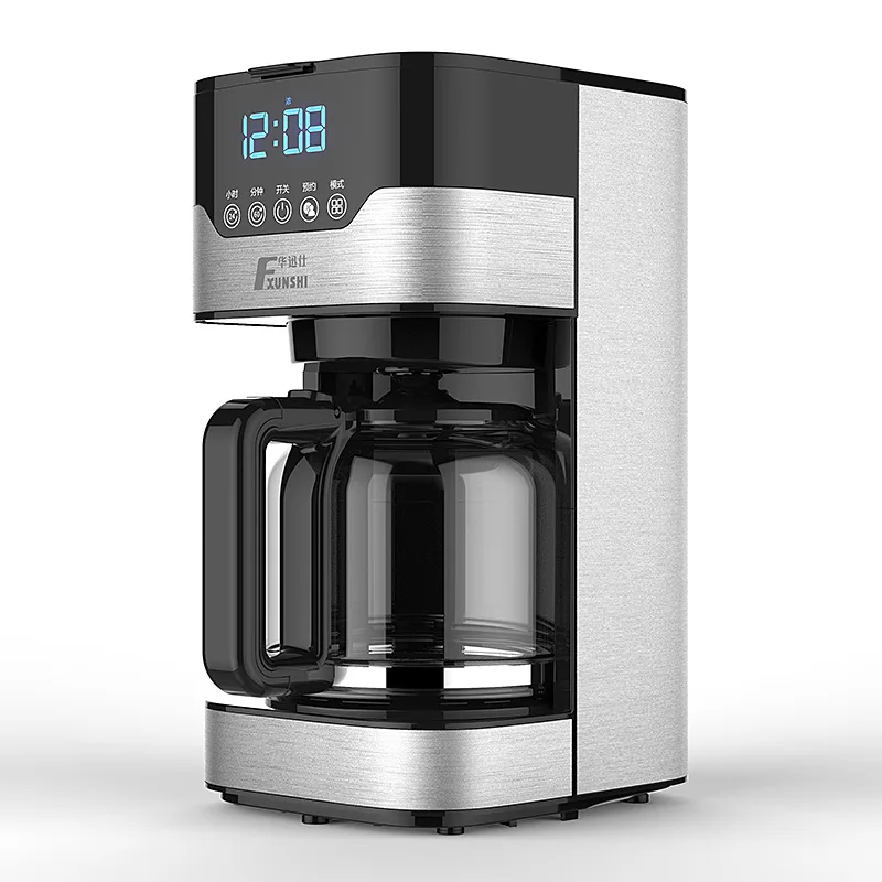 

1.5 L Glass Pot Digital Timer Control LCD Display Automatic American Drip Coffee Machine Coffee Maker Steam Tea Maker Machine