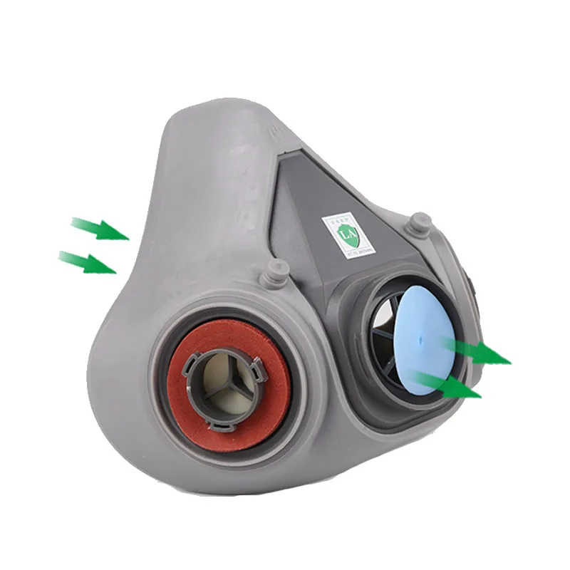 Industrial 7-In-1 6200 Half Face Mask + Protective Glasses Gas Respirator Dual Filters For Painting Spraying Work Safety Masks |
