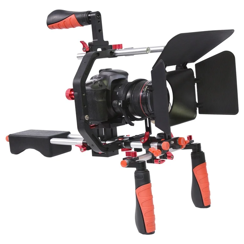 

aluminum alloy universal DV camera shoulder rig with follow focus matte box