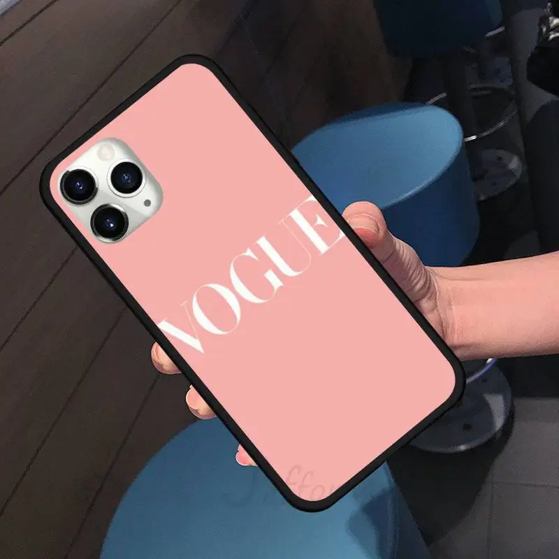 

VOGUE Princess Girl Female boss coffee Phone Case For iphone 7 8 12 11 XR XS pro Max Mini plus Soft silicone cover shell funda
