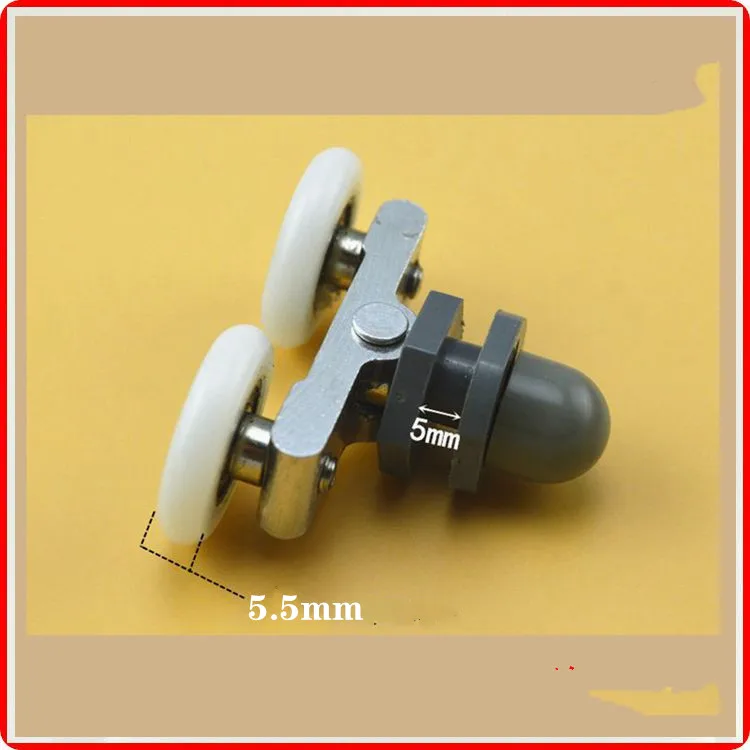 5 шт. шкив Душ бантом на носке Колеса передние/задние стеклянная дверь для ванной