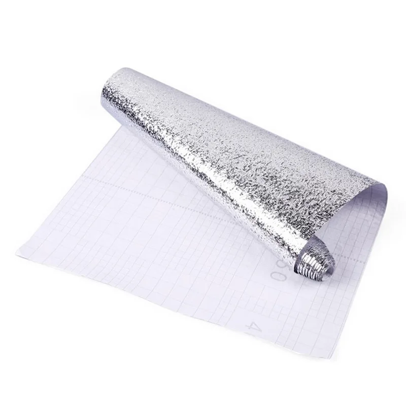 

Kitchen Wall Stove Aluminum Foil Oil-proof Stickers Anti-fouling High-temperature Self-adhesive Croppable Wallpaper Wall Sticker