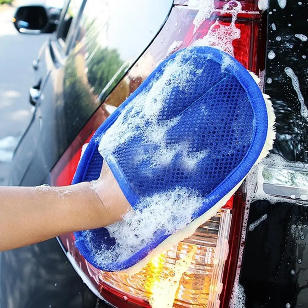 Автомобильные аксессуары для салона автомобиля шерсть мягкие перчатки мытья