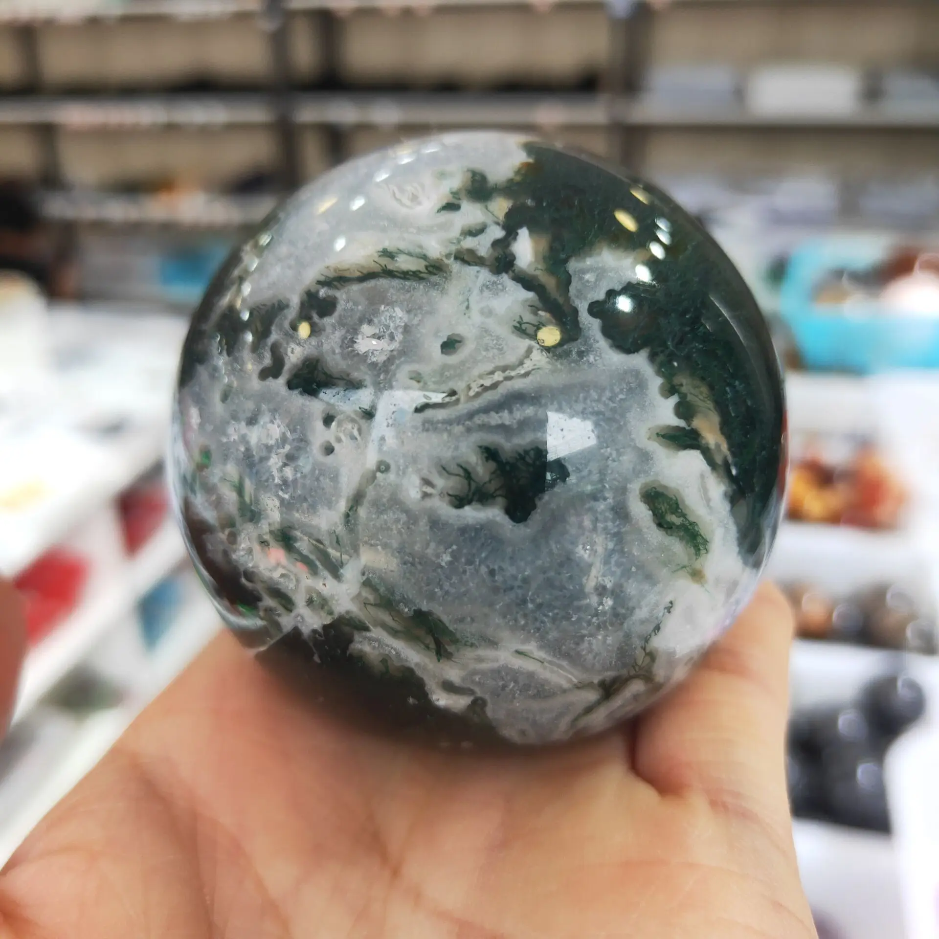 

Crystal ball natural aquatic agate ball quartz sphere healing Minerals Meditation Healing Positive Reiki Stone Home Decoration