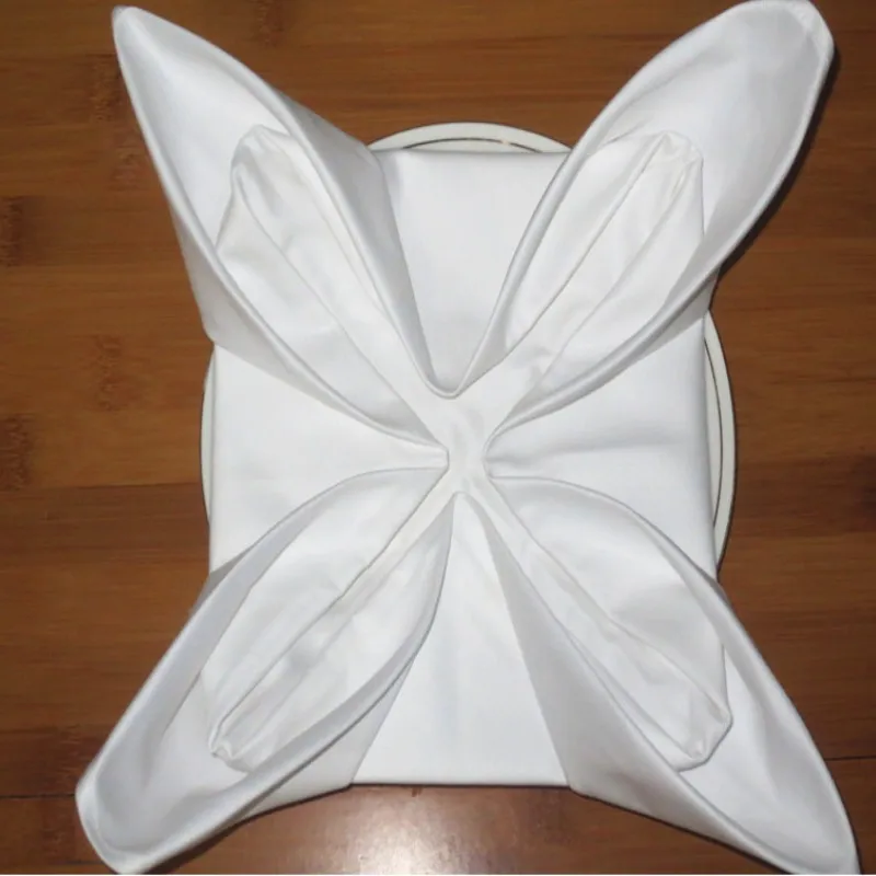 Отель хлопок и Полиэстеровая салфетка ткань рта чистый белый украшение дома