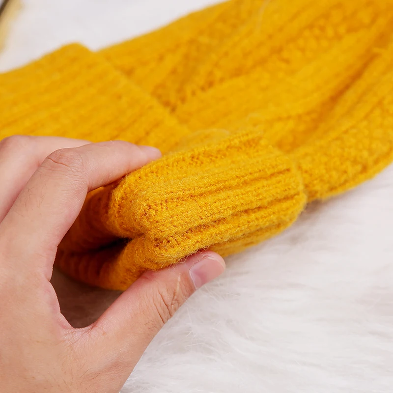 Новая однотонная хлопковая шерстяная шапка зимние шапки для мужчин утолщенная