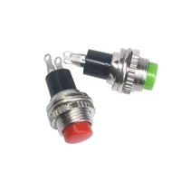 10 piece 250v 0 5a ds 314 10 mm redgreen button switch metal touch self resetting micro breaker bouton poussoir
