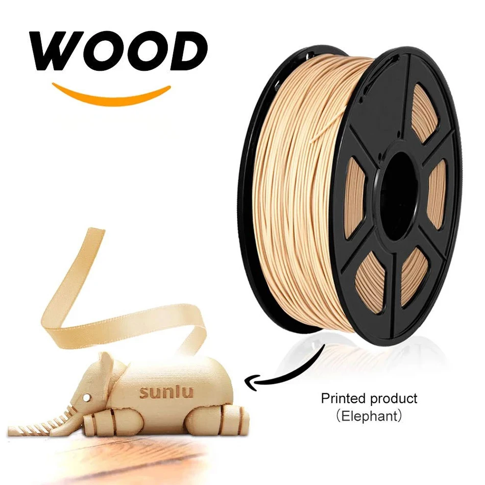 

SUNLU Wood PLA Filament 1.75 1kg 3D Filament Wood Fiber For 3D Printer Supplies Dimension Accury +/-0.02MM 3D Printing Material