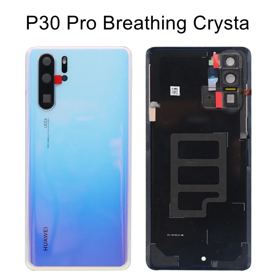 Для huawei P30 задняя крышка батарейного отсека задняя стеклянная дверь Корпус чехол ELE L09 L29 для huawei P30 Pro крышка батареи+ объектив камеры VOG L04 - Цвет: P30Pro Breath Crysta
