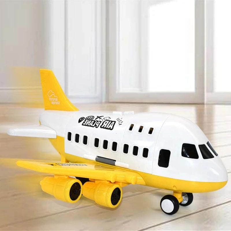 

Children Plane Model Toy Set Simulation Large Storage Transport Aircraft with Alloy Casing Small Car Helicopter Truck