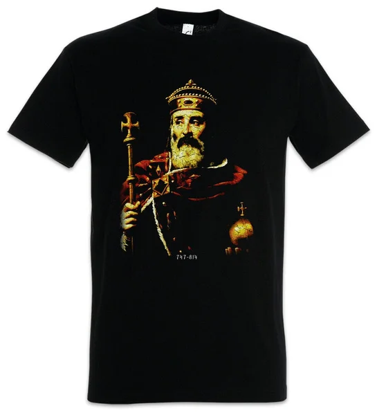 

Karl The Great T-Shirt Portrait Picture Carolus Magnus Emperor Franks Charles I.