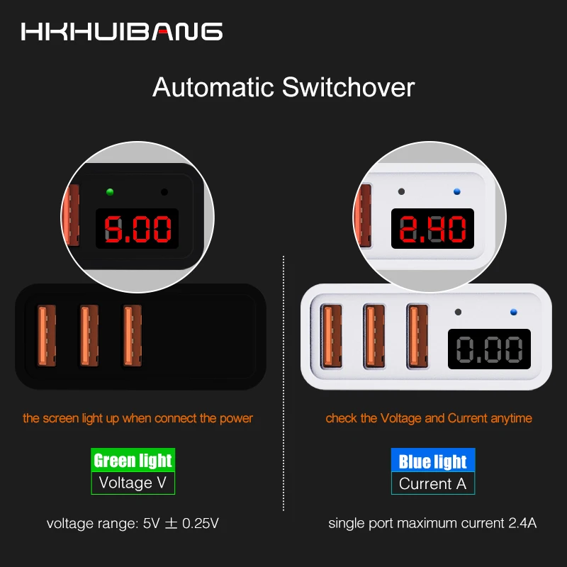 Зарядное устройство HKHUIBANG USB 30 Вт быстрая зарядка для iPhone 11 8 7 светодиодный