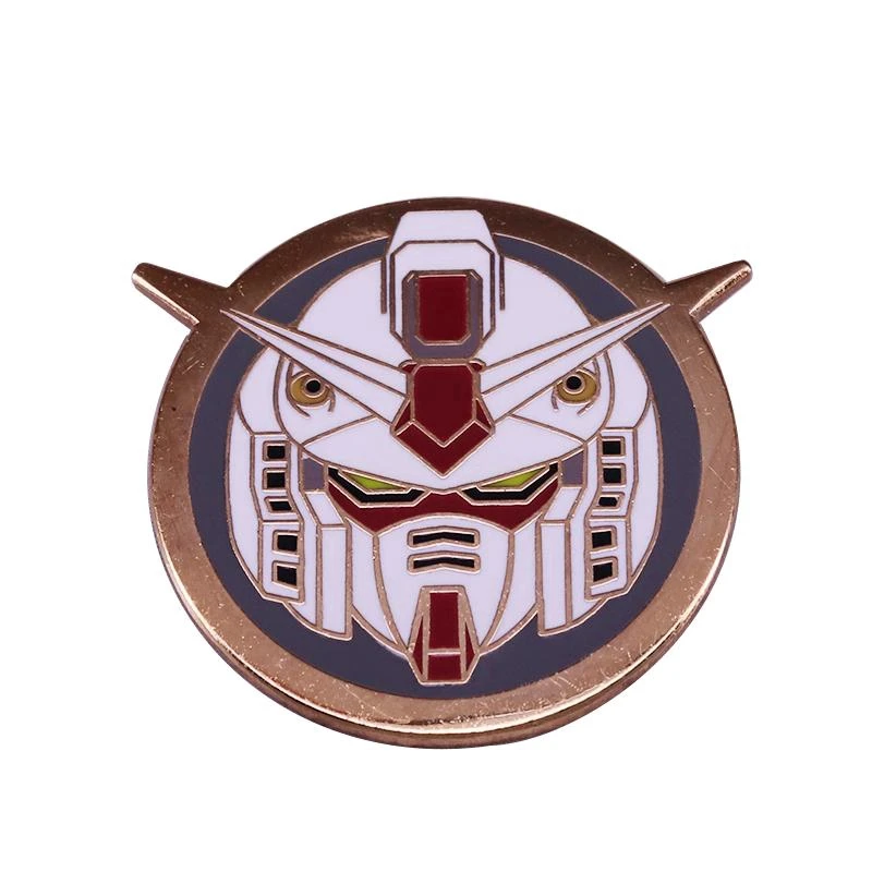 Крутая эмалированная булавка настоящий робот Gundam RX 78 Классическая Брошь в стиле