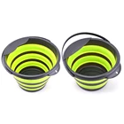 Складное ведро L 10L, портативные Складные ведра, контейнер для воды с прочной ручкой для пеших прогулок, походов, пеших прогулок, кемпинга