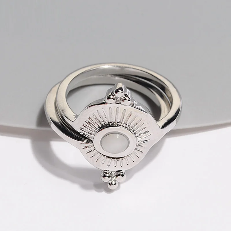 2 шт./компл. Модные Винтажные кольца набор комбинированные цветные на палец для