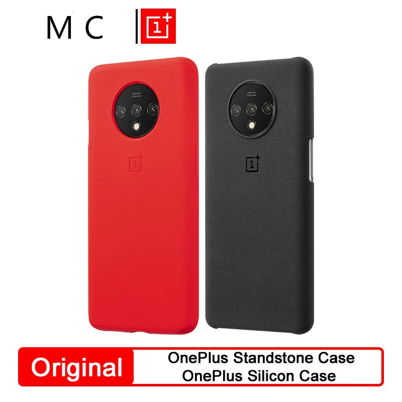 Оригинальный чехол OnePlus 7T Standstone силиконовый для настоящий защитный задней панели