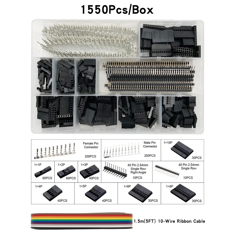 Комплект клемм DuPont XH2.54 SM пружинный зажим для JST ZH1.5 2.0PH 2.5XH EH 460 шт./1550 фоторазъем -