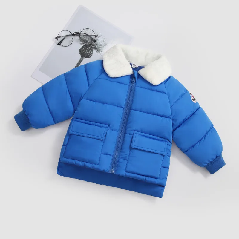 Куртка для девочек пальто зимняя модная верхняя одежда на Рождество хлопковые