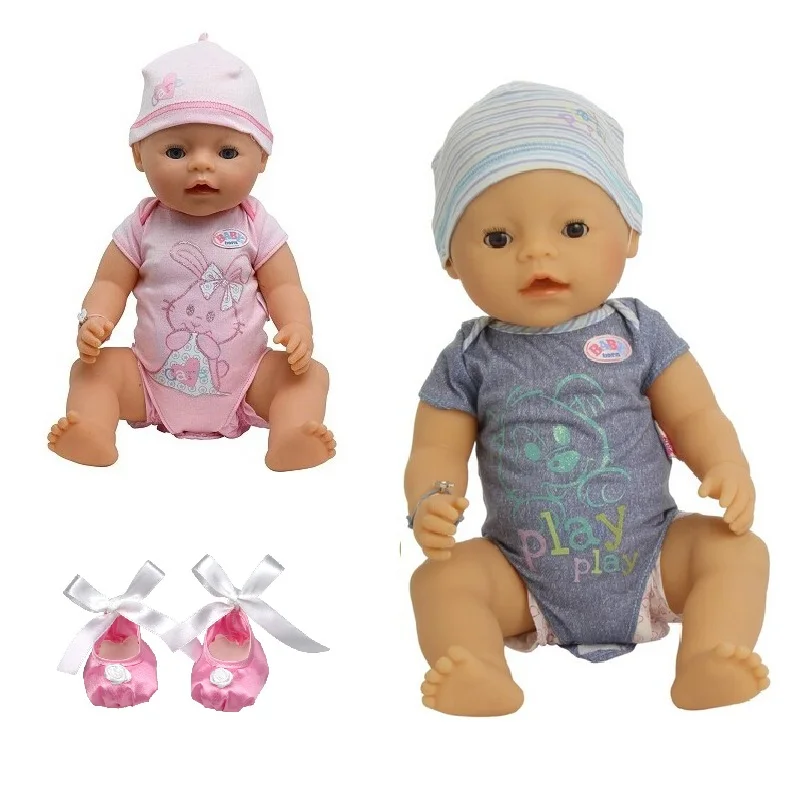 Аксессуары для кукол новорожденных повседневный комбинезон Одежда размером 43 см