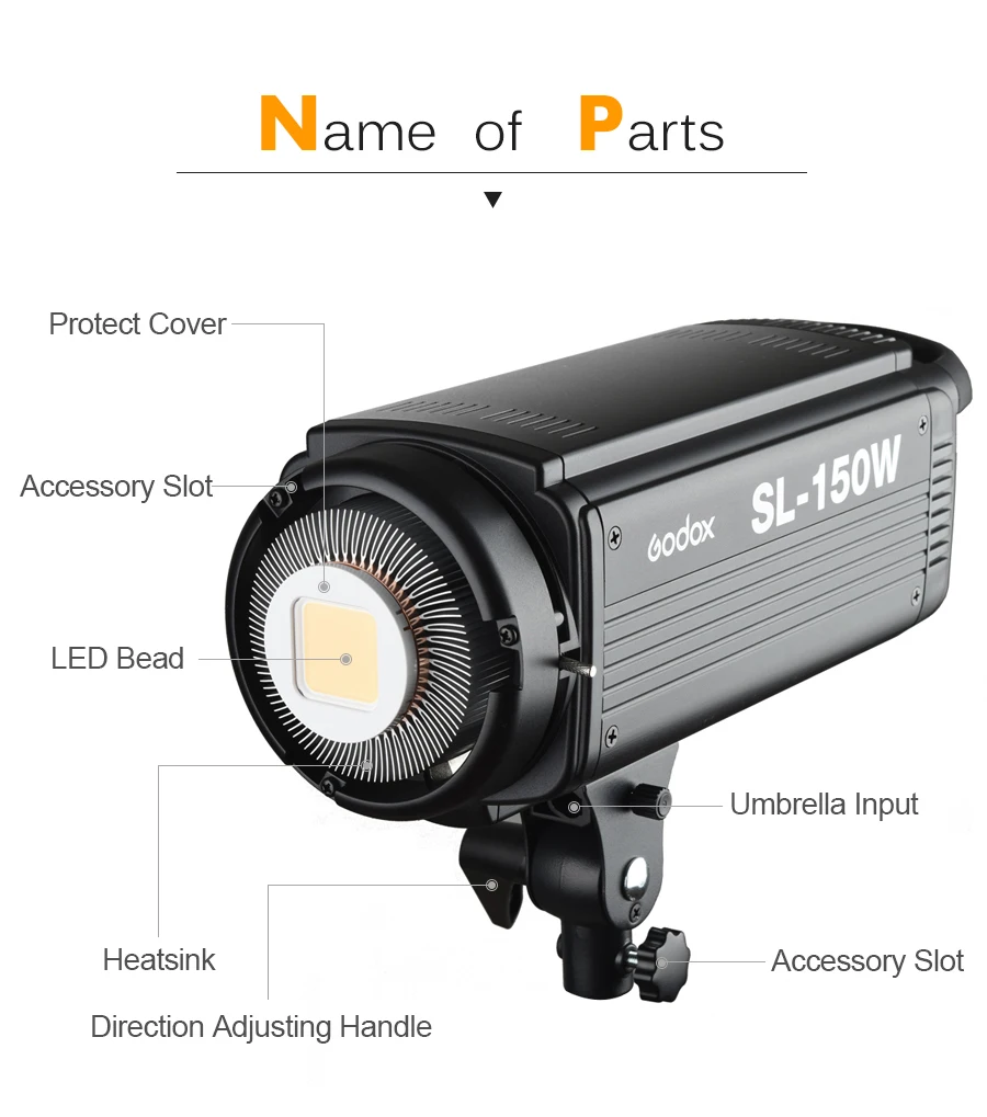 Godox SL-150W SL150W 150WS 5600K белая версия ЖК-панель светодиодный светильник для видео с непрерывным выходом студийный светильник с креплением Bowens
