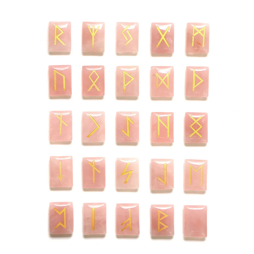 Камень тигровый глаз 25 шт./пакет природный кристалл обсидиан Руна надпись