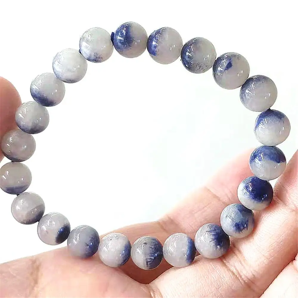 8 5 мм натуральный синий Дюмортьерит Рутиловый Кварц Браслет с украшением в виде