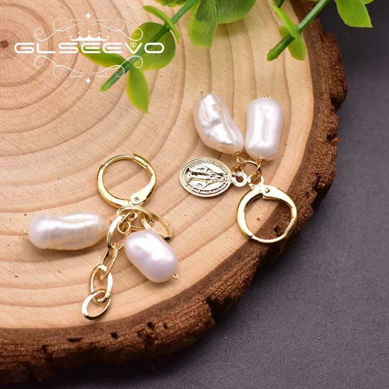 GLSEEVO дизайнерские натуральная пресноводная жемчужина белый барочный жемчуг с
