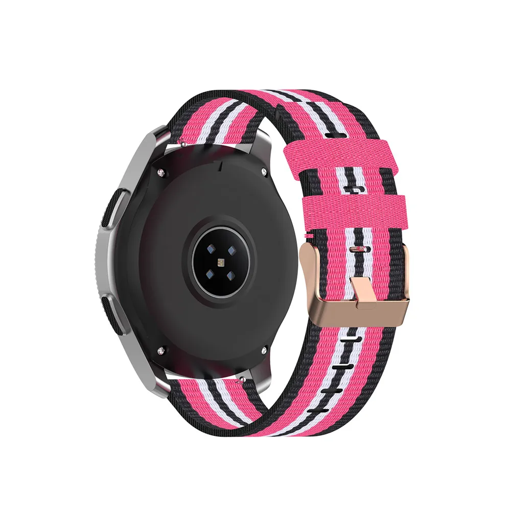 18 20 мм 22 мм холщовый нейлоновый ремешок для часов для samsung Galaxy Watch 42 мм 46 мм Active2 huawei Watch GT2 Amazfit GTR браслет
