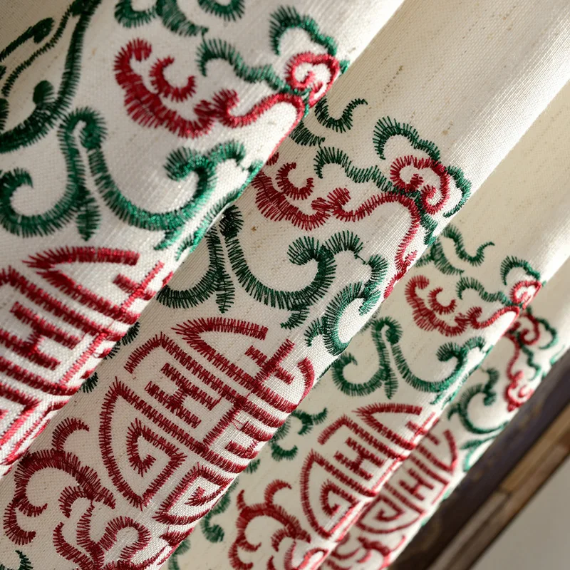 Занавески для гостиной столовой спальни в китайском стиле Современные Простые