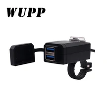 WUPP Мотоцикл Универсальный QC3.0 USB зарядное устройство водонепроницаемый двойной USB быстрая замена 12 В адаптер питания для iphone samsung huawei WUPP Мотоцикл Универсальный QC3.0 USB зарядное устройство водонепроницаемый двойной USB быстрая замена 12 В адаптер питания для iphone samsung huawei