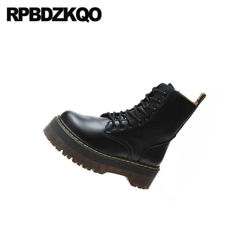 Женские Водонепроницаемые ботильоны на платформе черные или красные ботинки с