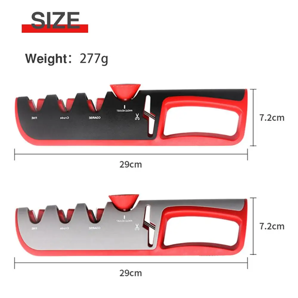 

Angle Adjustment Knife Sharpener 4 Stages Scissors Sharpening stone Professional Kitchen Grinder knives Whetstone Sharpener Tool
